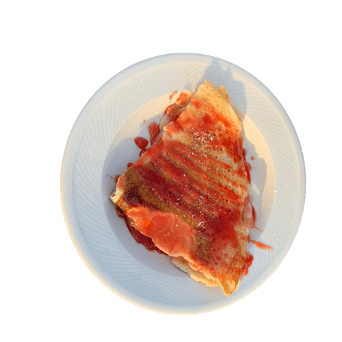 Crepes mit Erdbeermarmelade