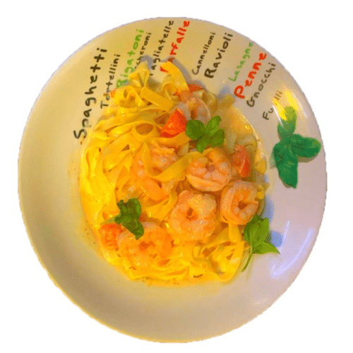 Tagliatelle mit Garnelen