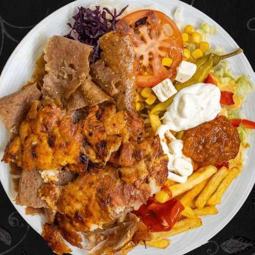 Überbackener Döner Kebap