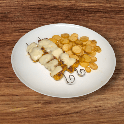 Putenspieße mit Käse (2 Stück)