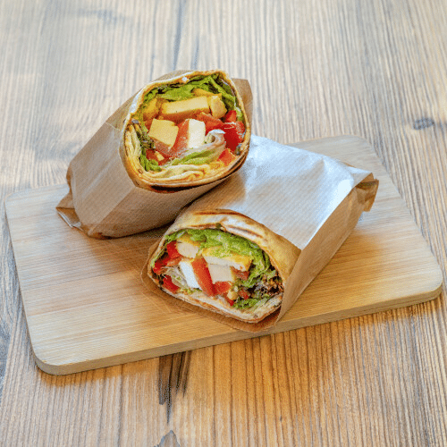 Hähnchen-Feta Wrap Rolle