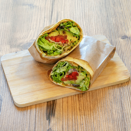 Hummus-Avocado Wrap Rolle