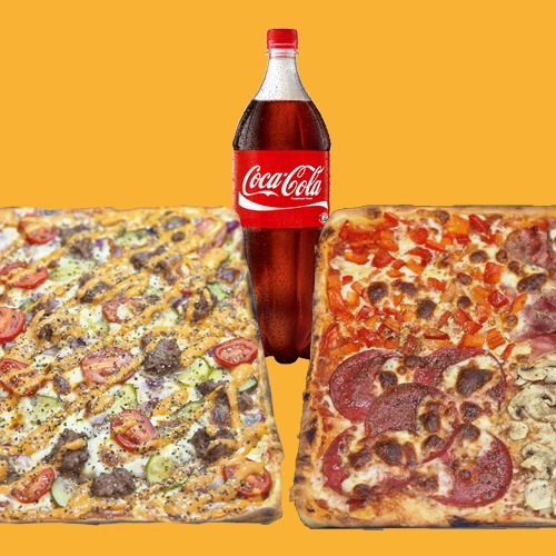 2x Eckig plus 1litre getränk Deal