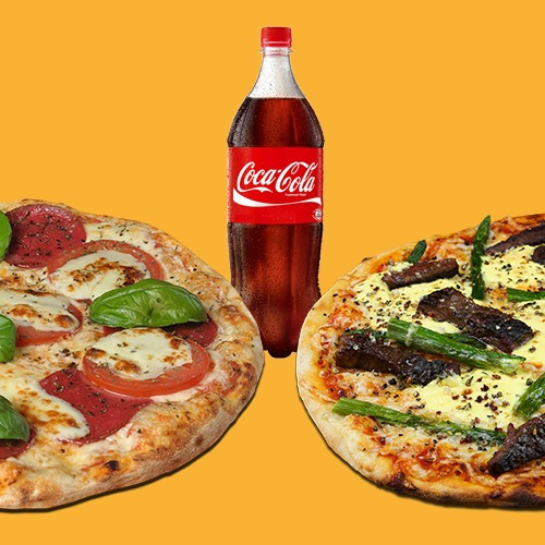 2xjumbo Pizza & 1litre getränk Paket
