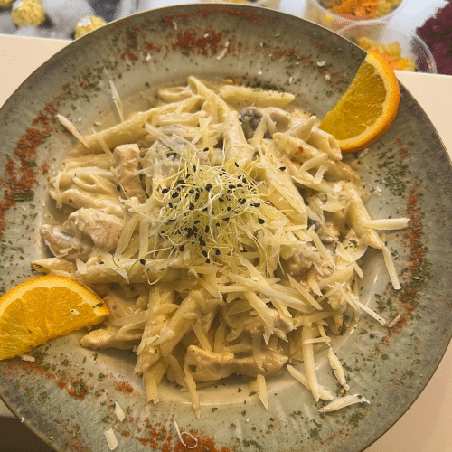 Penne mit Hähnchen,