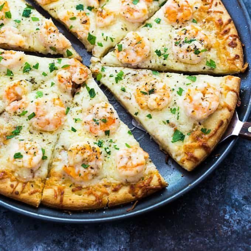 Pizza Garnelen