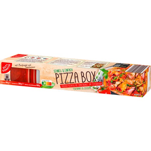 Gut & Günstig Pizza-Box Pizzateig 600g