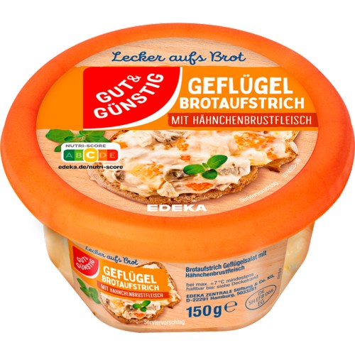 Gut & Günstig Brotaufstrich Geflügelsalat 150g