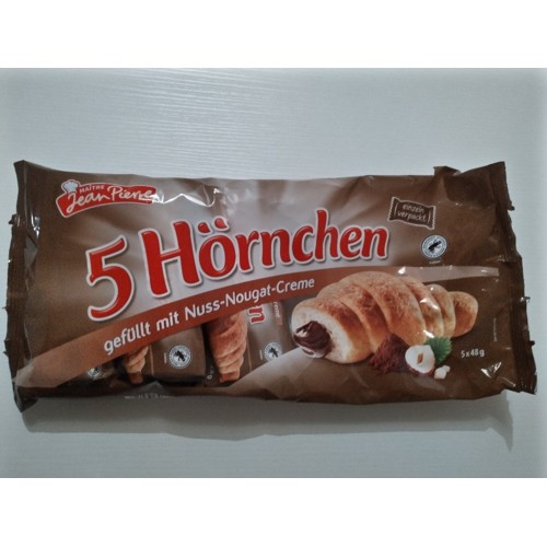 Maitre Jean Pierre 5 Hörnchen gefüllt mit Nuss Nougat Creme 240g