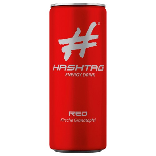 Hashtag Red Kirsche Granatapfel Energy Drink 0.25l (EINWEG)