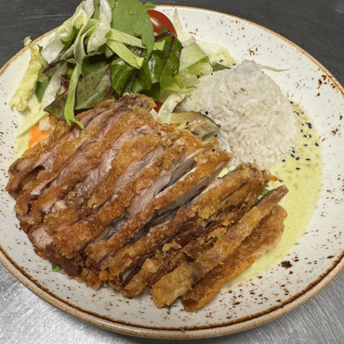 34 grünem Curry sauce (leicht scharf)