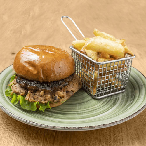 Pulled Pork Burger (pikant)