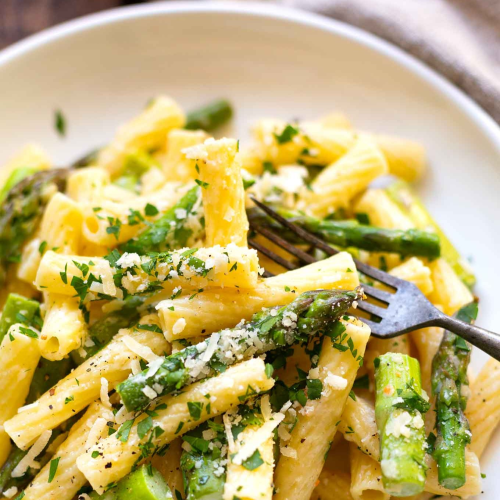 Nudel mit Spargel