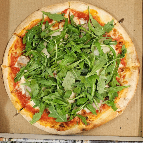 Pizza Salsiccia, Provola e Rucola