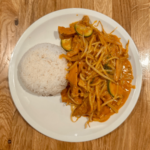 26. Tofu in Kokos-Thai-Curry Soße - sehr scharf