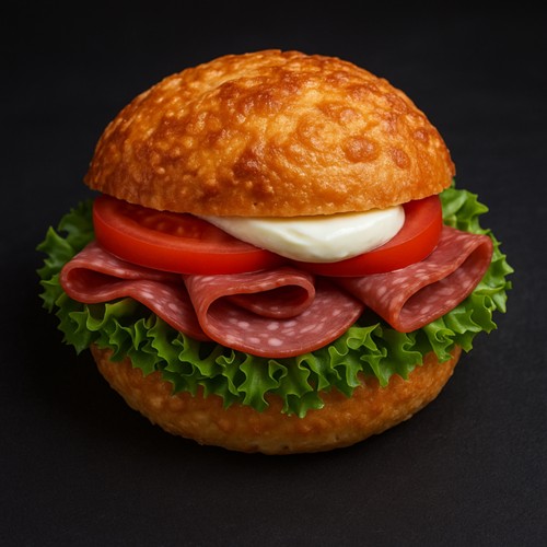 Käsebrötchen Salami 1/1