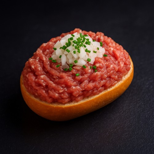 1/2 Brötchen Mett