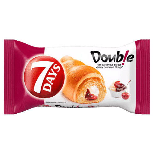 7 Days Croissant Double Vanilla & Sour Cherry 60g