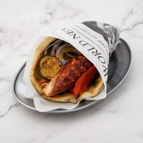 Pita mit Oktopus
