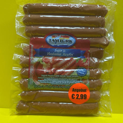 Tamtürk Brühwurst Hähnchen & Rind Brühwürstchen 500 g