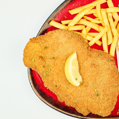 Ampel-Schnitzel (absolut nichts darauf)
