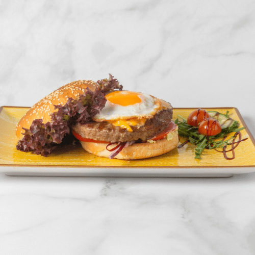 Spiegelei Cheeseburger