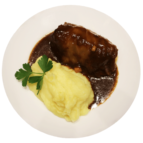 Kohlroulade mit Kartoffelpüree