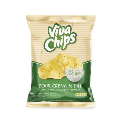 Viva Chips Sour Cream & Dill Style 100g