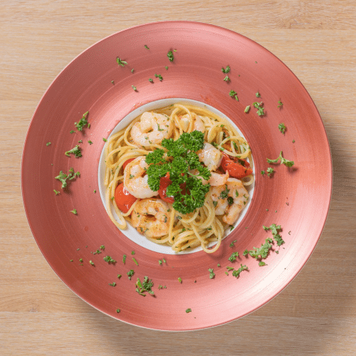 Spaghetti Aglio e Olio e Gambas