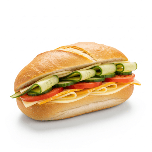 Belegtes Brötchen mit Gouda