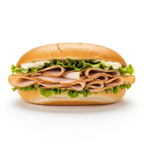 Belegtes Brötchen mit Pute