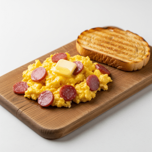 Rührei mit Salami