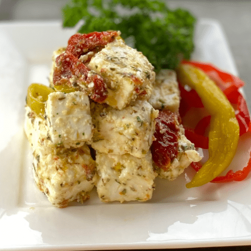 Feta-Salat nach traditioneller griechischer Art