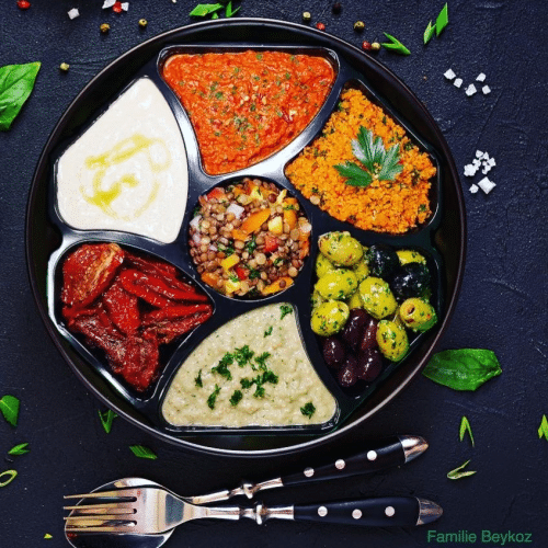 Teller Menü (vegan, für 2-3 Personen)