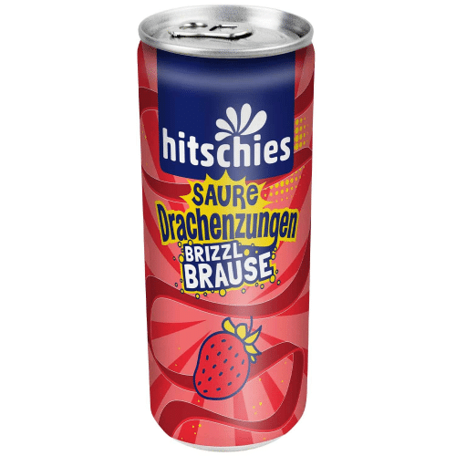hitschies Saure Drachenzungen brizzl Brause Erdbeere 0.25l
