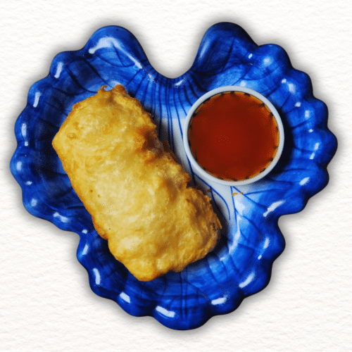 Frühlingsrolle mit Hühnerfleisch und Gemüse