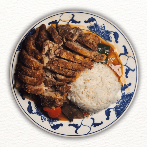 Knusprige Ente mit Süß-Sauer-Sauce und Gemüse