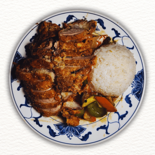 Knusprige Ente nach Szechuan-Art und Gemüse (scharf)