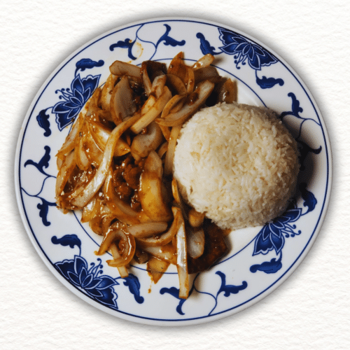 Rindfleisch mit Zwiebeln